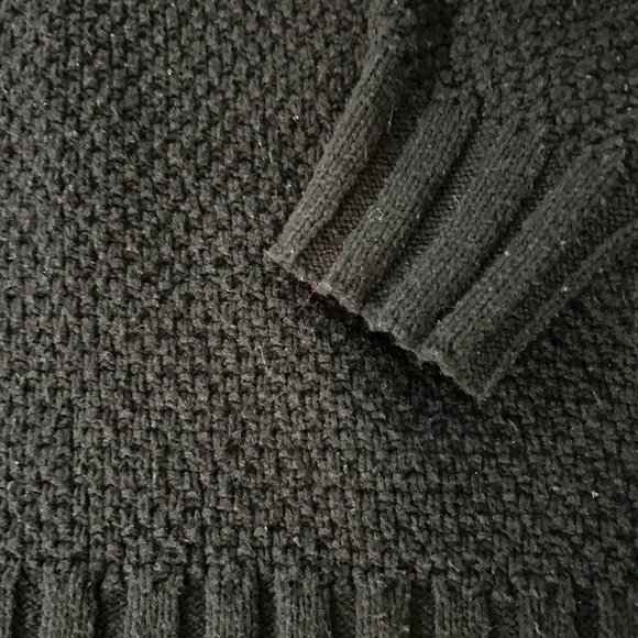 Patagonia Worn Wear Turtleneck Sweater | Black Cable Knit | XL - Picture 6 of 8